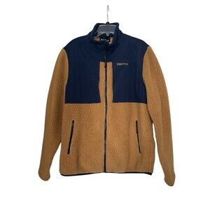 Marmot Wiley Shearling Polartec Sherpa Fleece Colorblock Jacket w/Chest Pockets